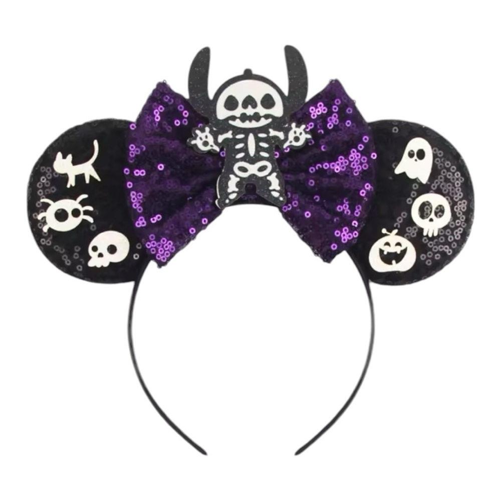 Halloween Minnie Mickey Mouse Ear Headband with Bow NEW